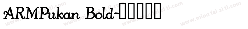 ARMPukan Bold字体转换